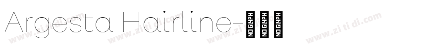Argesta Hairline字体转换